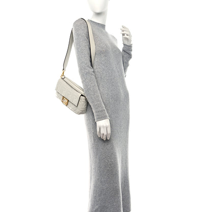 Fendi Nappa FF 1974 Embossed Baguette White 2 of 8