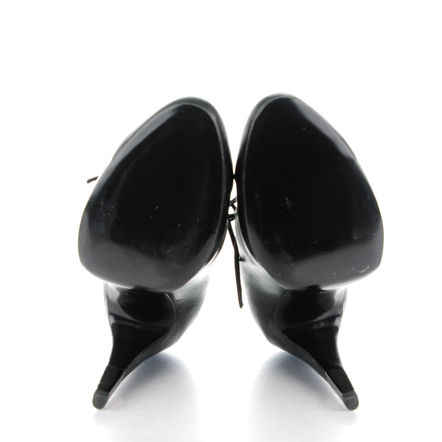Chanel Lambskin Lacets Cap Toe Booties 40.5 Black 5 of 9