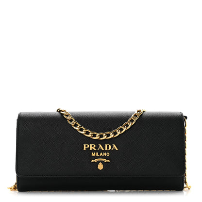 Prada Saffiano Wallet on Chain Black 1 of 6