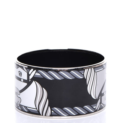 Hermes Enamel Printed Quadrige Extra Wide Bracelet 65 3 of 5