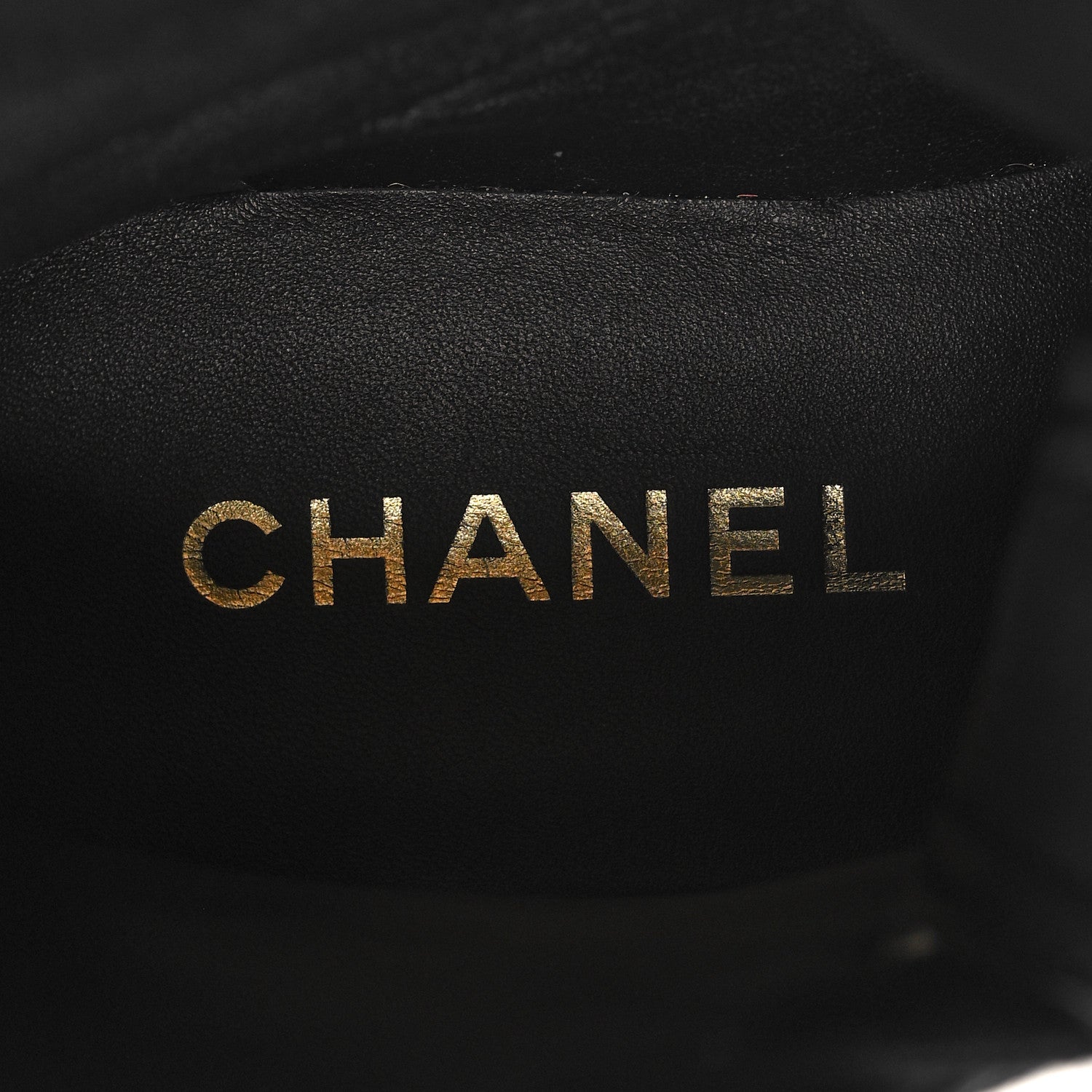 Chanel Grained Calfskin Shiny Calfskin CC Lace Up Combat Boots 40 Black 8 of 9