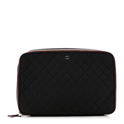Chanel Nylon Quilted Laptop Case Black 1 of 9
