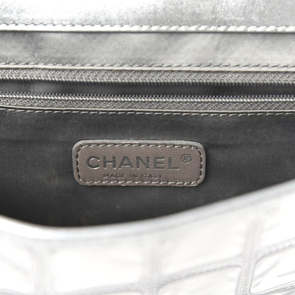 Chanel Vinyl Large Ice Cube Flap Silver 9 of 11