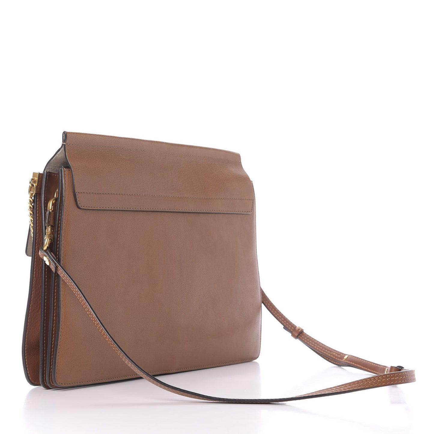 Goatskin Medium Faye Shoulder Bag Caramel