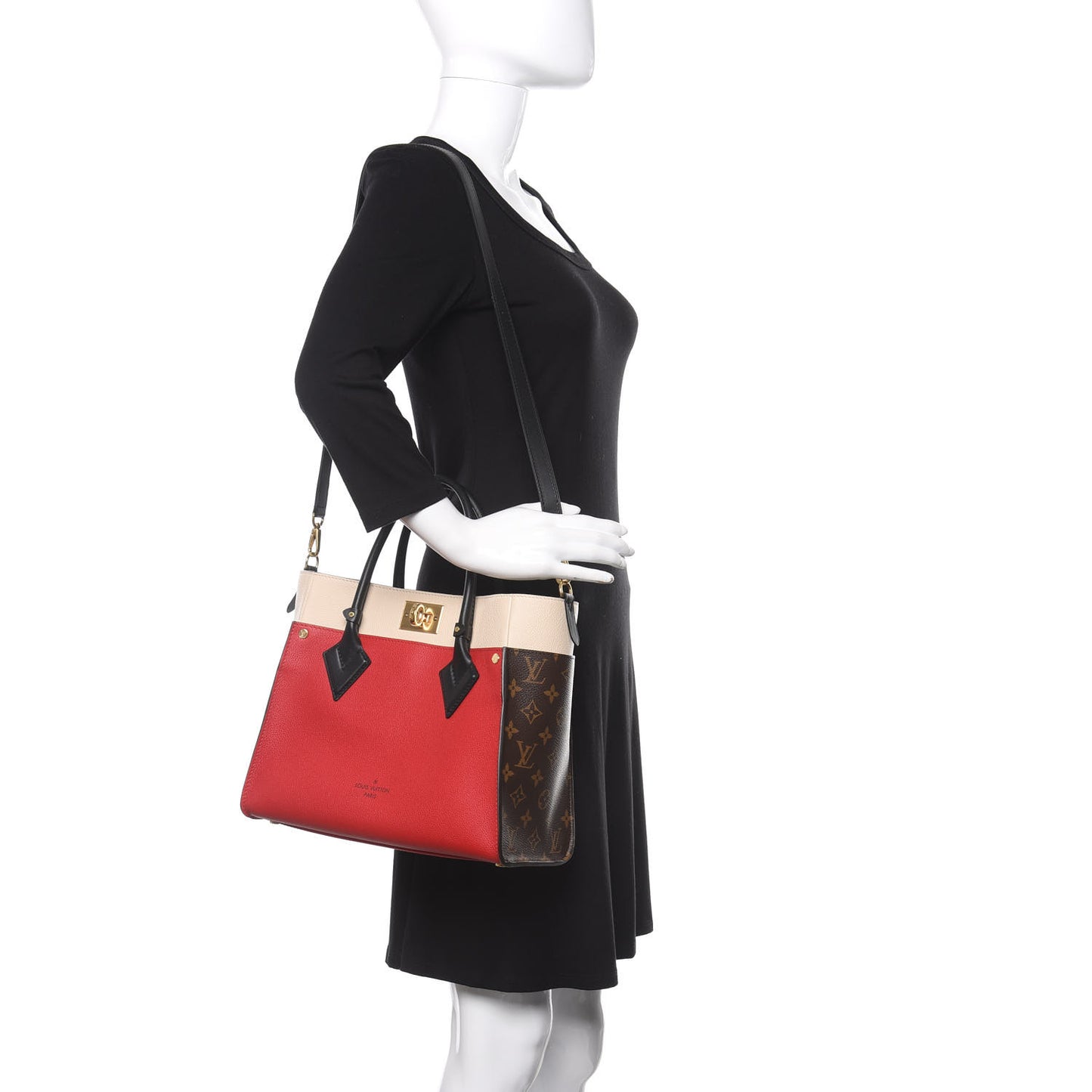 Calfskin Monogram On My Side Pirate Red