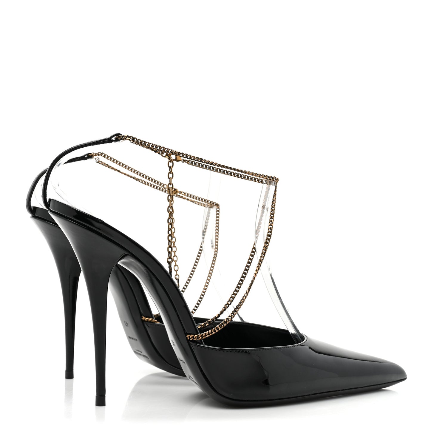Patent Calfskin Kayla 110 Pumps 41 Black