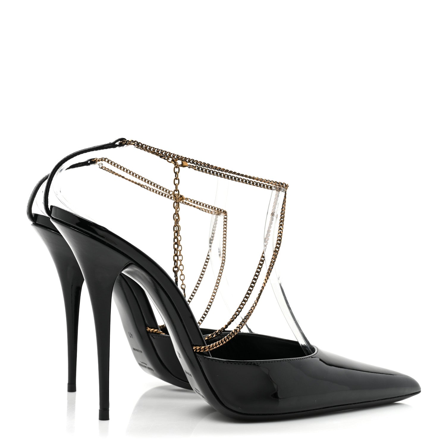 Saint Laurent Patent Calfskin Kayla 110 Pumps 41 Black 4 of 8