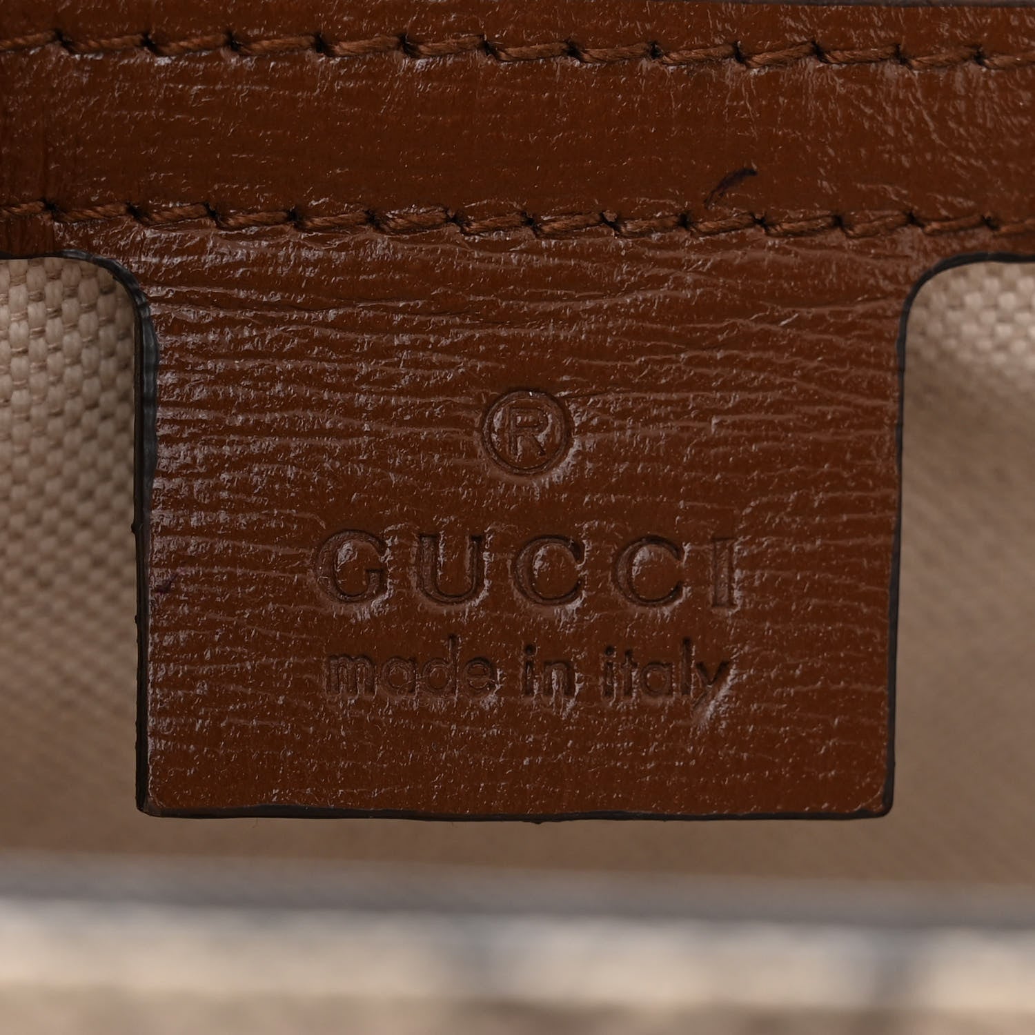 Gucci GG Supreme Monogram Azalea Calfskin Small Retro Interlocking G Tote Bag Beige Ebony Brown Sugar 6 of 10