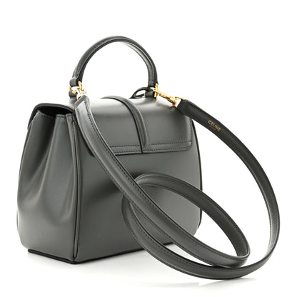 Celine Satinated Calfskin Mini 16 Top Handle Bag Grey 3 of 9