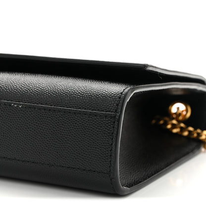 Saint Laurent Grain De Poudre Medium Classic Monogram Kate Satchel Black 10 of 12