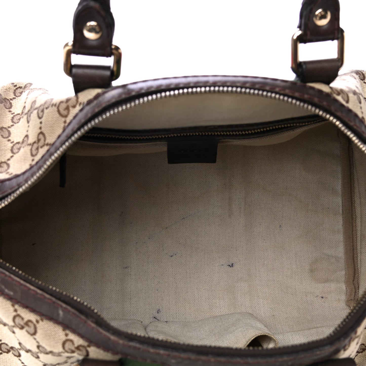 Monogram Vintage Web Medium Boston Dark Brown