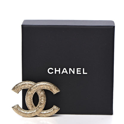 Chanel CC Small Brooch Light Gold 5 of 5