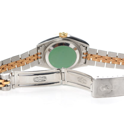 Rolex Stainless Steel 18K Yellow Gold Diamond 26mm Oyster Perpetual Datejust Watch Champagne 69173 5 of 5