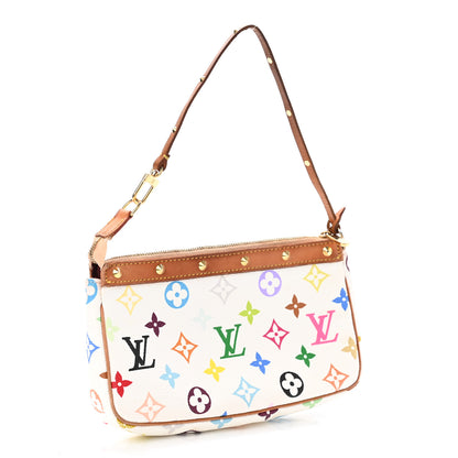 Louis Vuitton Monogram Multicolor Pochette Accessories White 2 of 12