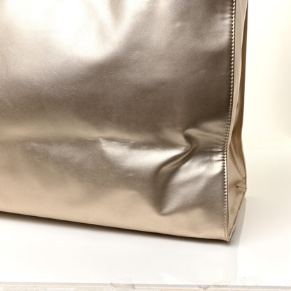 Telfar Metallic Vegan Leather Large Shopping Bag Gold 17 of 22
