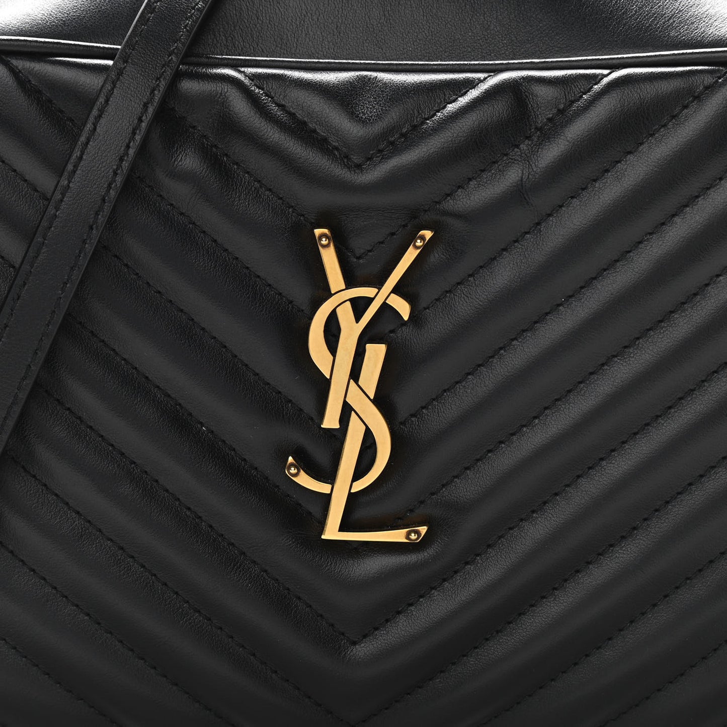 Calfskin Matelasse Monogram Lou Camera Bag Black