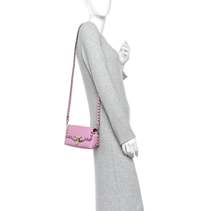 Valentino Garavani Pebbled Calfskin Mini Rockstud Crossbody Bag Giacinto 2 of 12