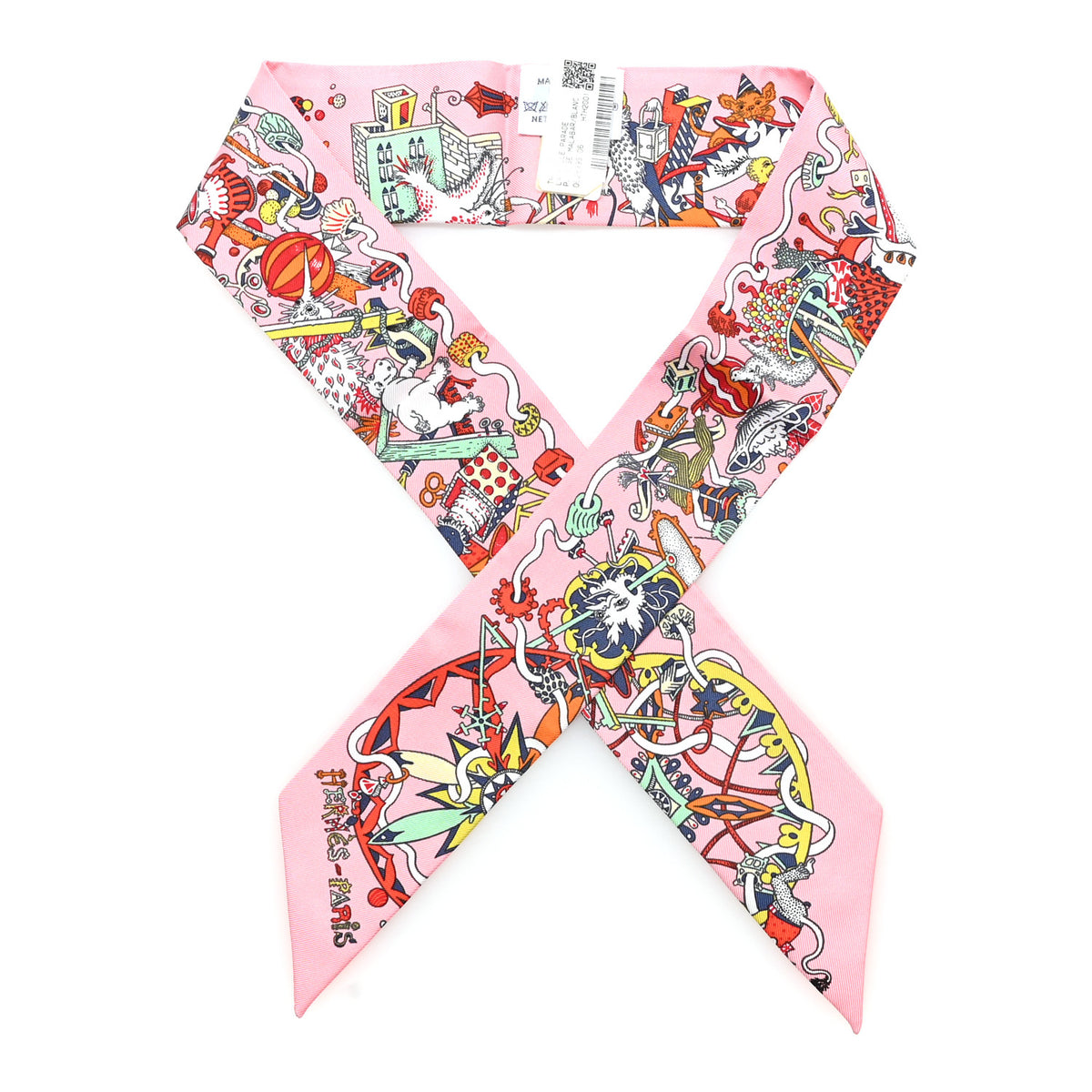 Silk La Folle Parade Twilly Rose Malabar White