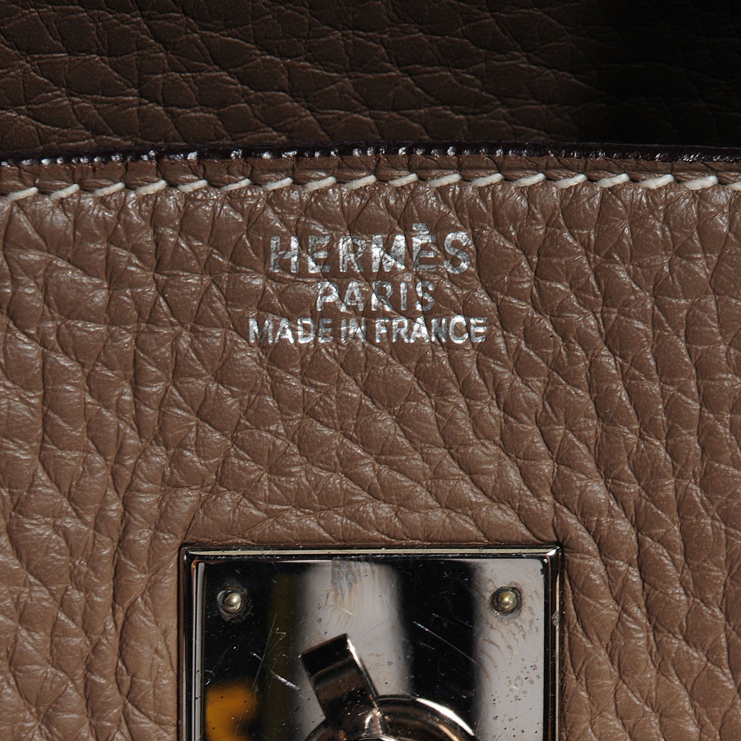 Hermes Taurillon Clemence Birkin 30 Etoupe 16 of 19