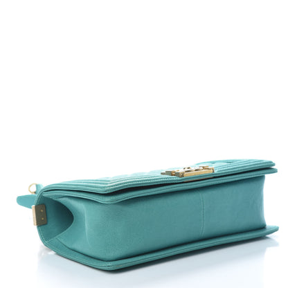 Chanel Caviar Quilted Medium Boy Flap Turquoise 4 of 11