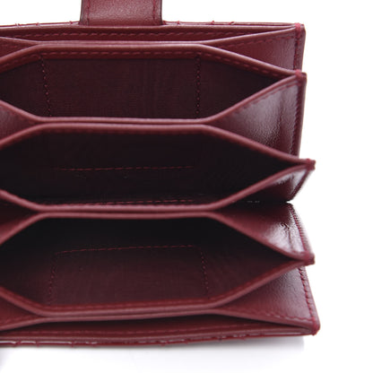Christian Dior Patent Cannage Lady Dior 5-Gusset Card Holder Scarlet 5 of 7