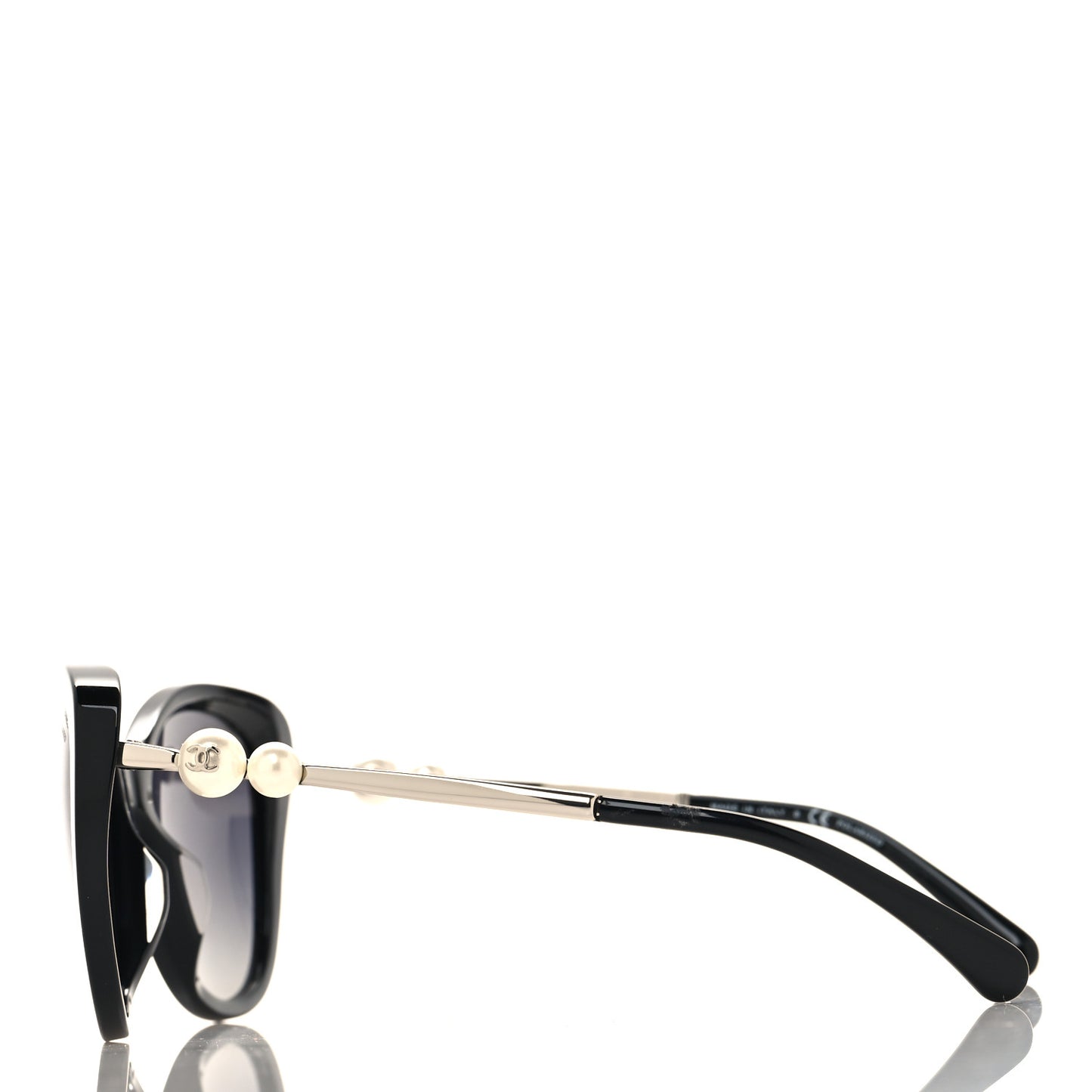 Acetate Pearl Polarized Winter Butterfly Sunglasses 5338-H-A Black