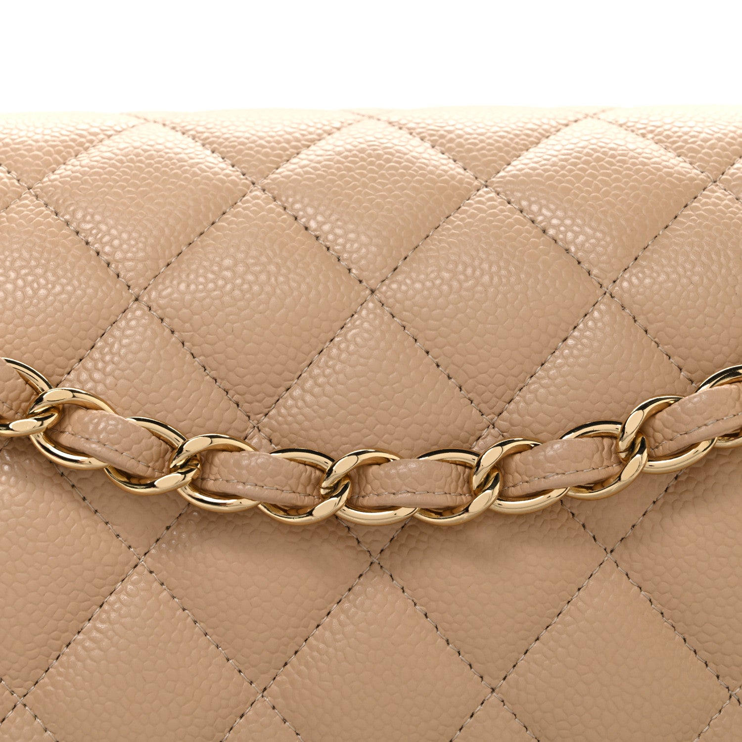 Chanel Caviar Quilted Jumbo Double Flap Beige 7 of 9