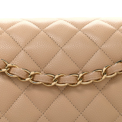 Chanel Caviar Quilted Jumbo Double Flap Beige 7 of 9