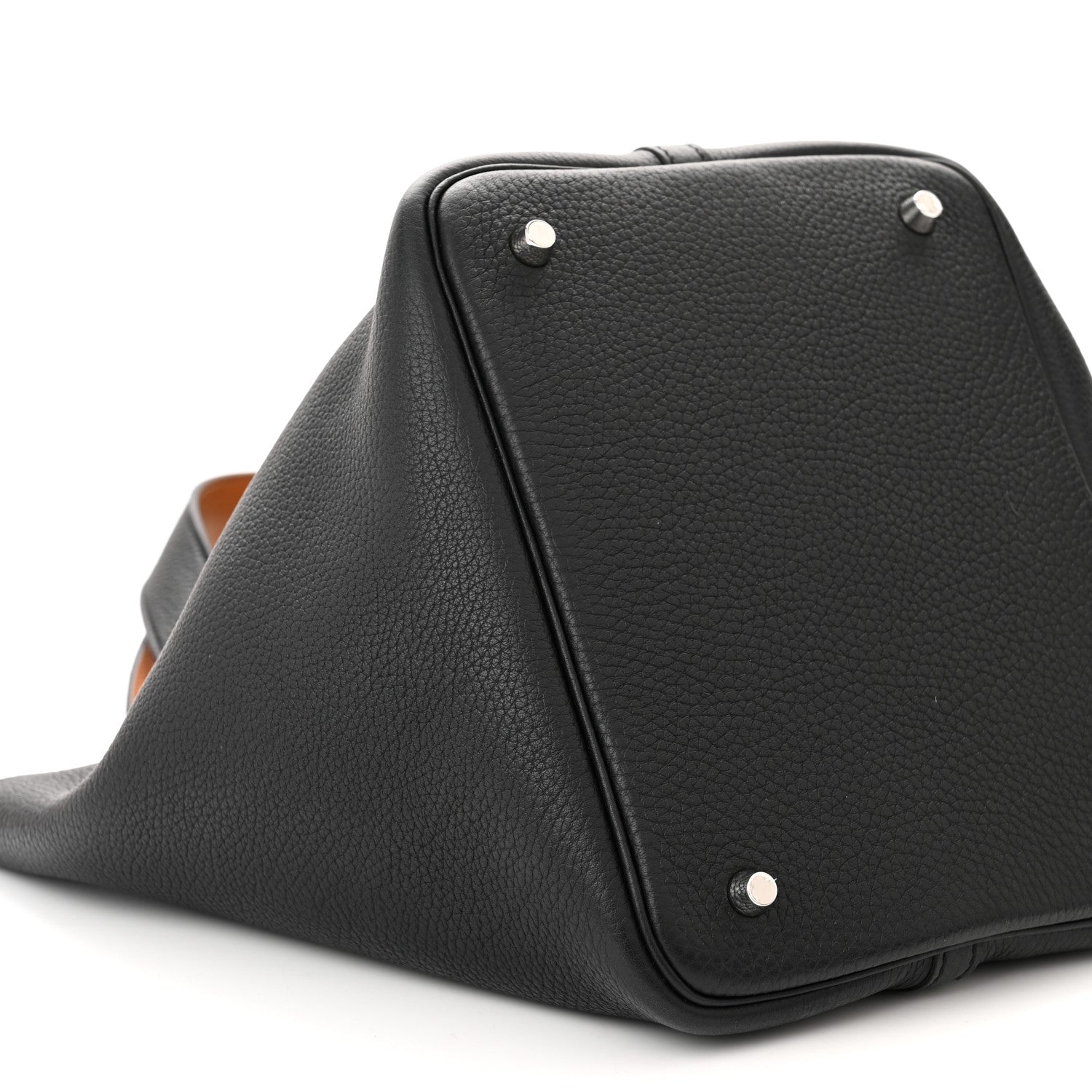 Hermes Taurillon Clemence Picotin Lock 22 MM Black Gold 9 of 10