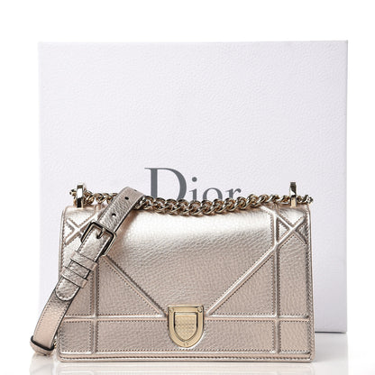 Christian Dior Metallic Grained Calfskin Small Diorama Flap Bag Copper 7 of 7