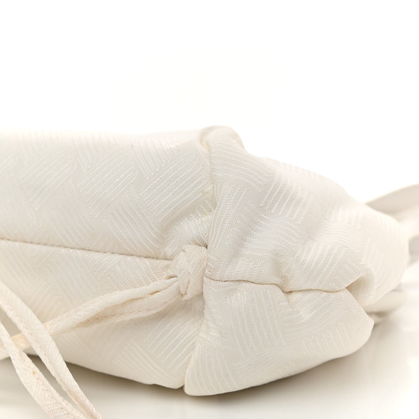 Nylon Jacquard Small The Point Triangle Bag Chalk