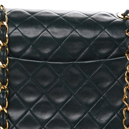 Chanel Lambskin Quilted XL Jumbo Single Flap Green 17 of 18