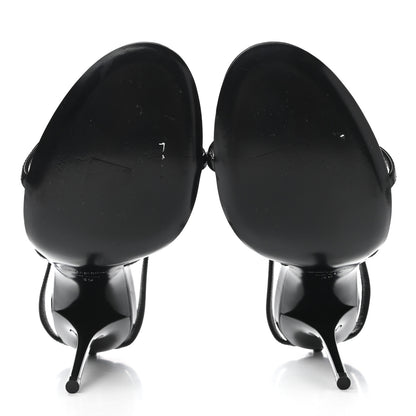 Saint Laurent Calfskin Cassandra 110 Sandals 39 Black 5 of 7