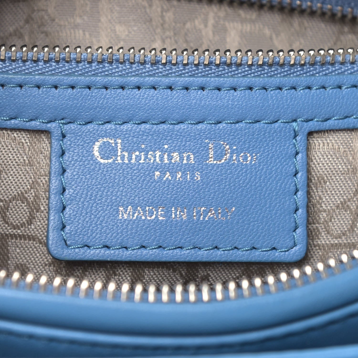 Christian Dior Lambskin Cannage Medium Lady Dior Blue Pastel 6 of 9