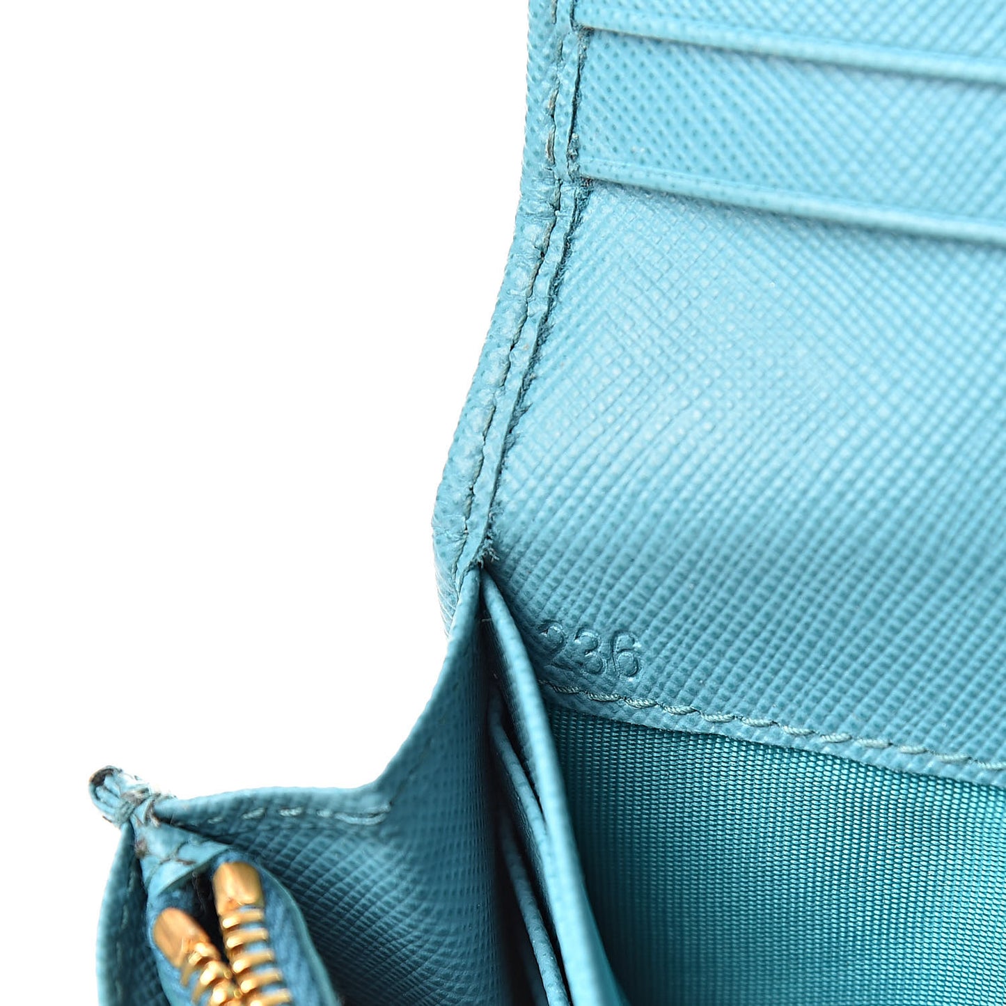 Saffiano Metal Continental Flap Wallet Turchese