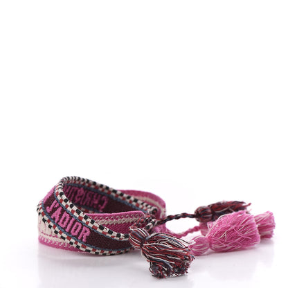 Christian Dior Woven Cotton J'Adior Friendship Bracelet Set Purple Rose 3 of 4