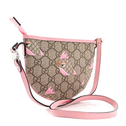 Gucci GG Monogram Childrens Mini Zoo Bird Pappagallo Shoulder Bag Pink 3 of 13