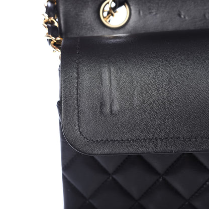 Chanel Lambskin Quilted Medium Double Flap Black 9 of 13