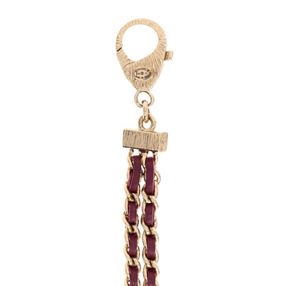 Chanel Metal Lambskin CC Chain Link Necklace Dark Pink 4 of 4