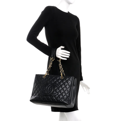 Chanel Caviar Quilted Grand Shopping Tote GST Black 2 of 10