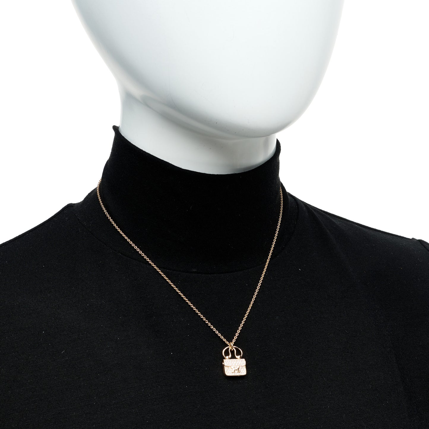 18K Rose Gold Diamond Constance Amulette Pendant Necklace