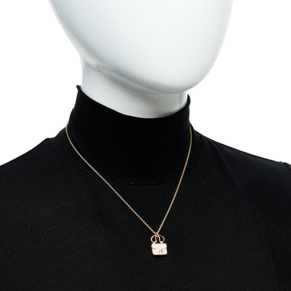 Hermes 18K Rose Gold Diamond Constance Amulette Pendant Necklace 2 of 5