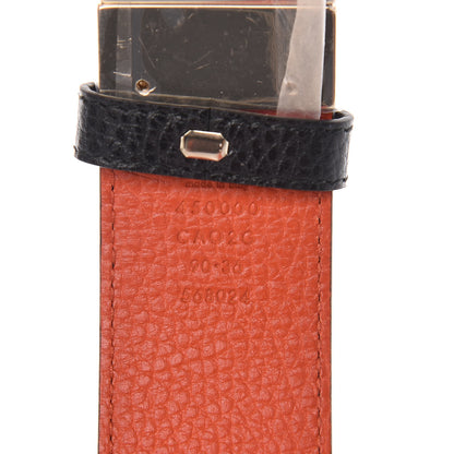 Gucci Calfskin 1973 Reversible Belt 90 36 Orange Black 6 of 6