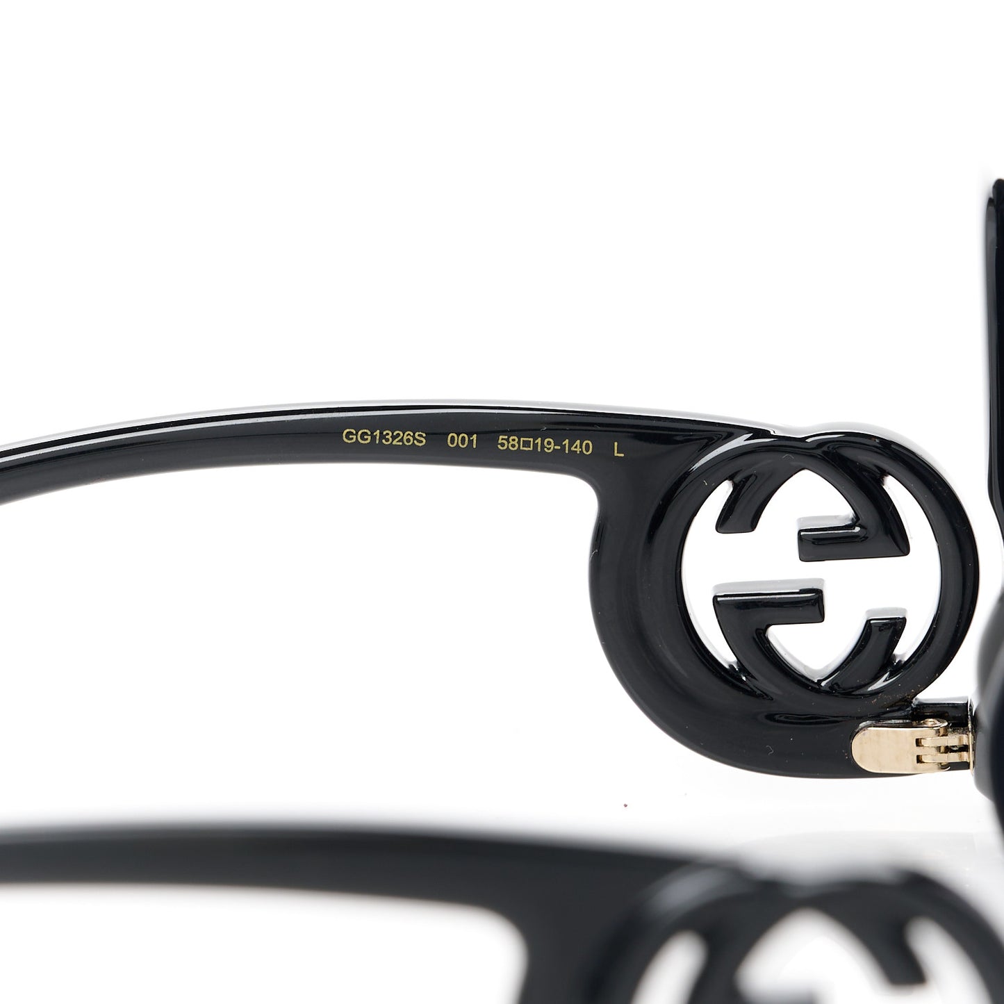 Acetate Rectangle Frame Sunglasses GG1326S Black