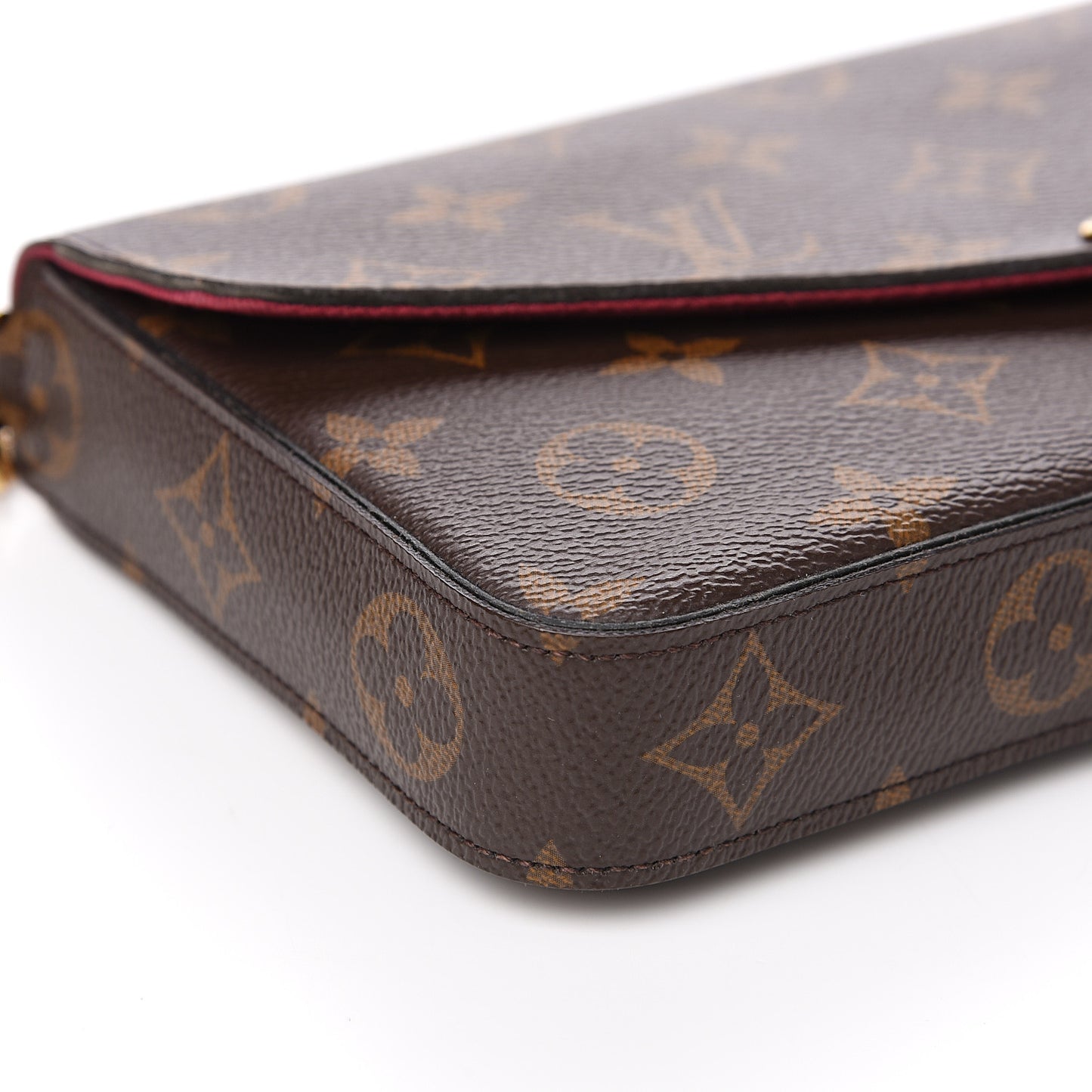 Monogram Pochette Felicie Chain Wallet Fuchsia