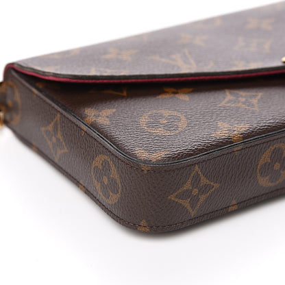 Louis Vuitton Monogram Pochette Felicie Chain Wallet Fuchsia 7 of 11