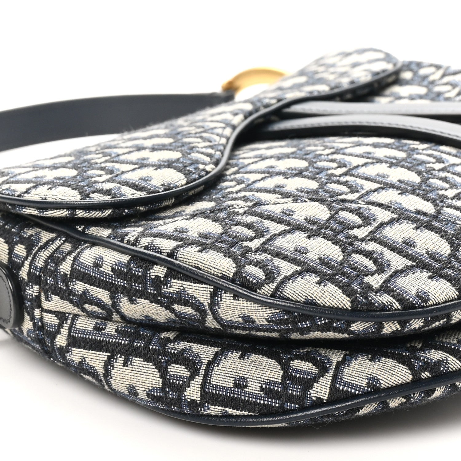 Christian Dior Oblique Saddle Bag Blue 9 of 10