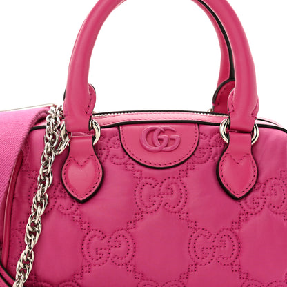 Gucci Nylon Calfskin Enamel GG Matelasse Mini Bowler Bag Lovely 8 of 10