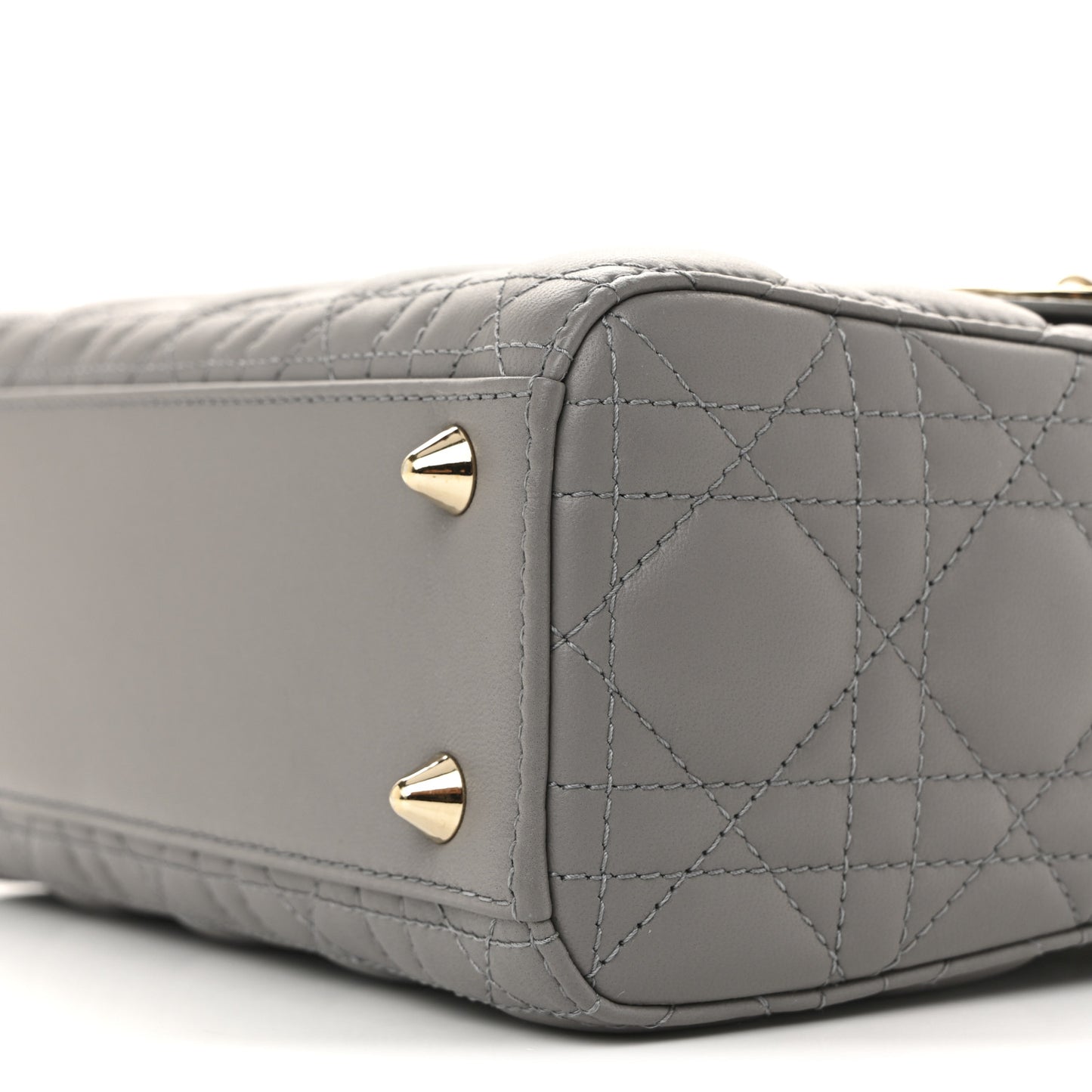 Lambskin Cannage Small My ABCDior Lady Dior Grey