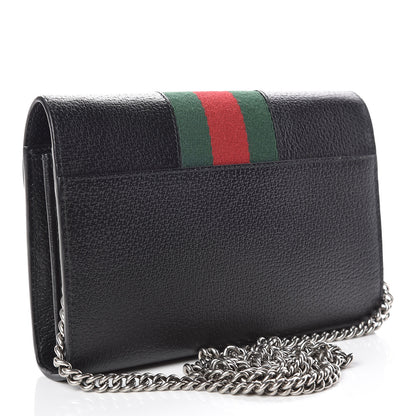 Gucci Calfskin Web Mini Dionysus Chain Wallet Black 3 of 10